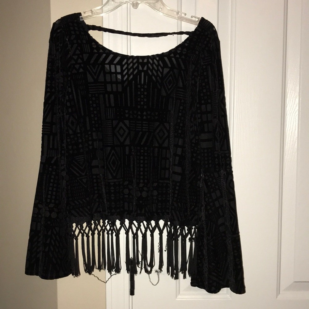 Black Frill Shirt